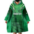 Pakistan Cricket Custom Wearable Blanket Hoodie The Green Shirts with Sporty Pattern