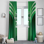 Pakistan Cricket Custom Window Curtain The Green Shirts with Sporty Pattern
