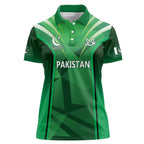 Pakistan Cricket Custom Women Polo Shirt The Green Shirts with Sporty Pattern