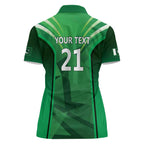 Pakistan Cricket Custom Women Polo Shirt The Green Shirts with Sporty Pattern