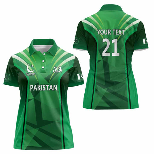 Pakistan Cricket Custom Women Polo Shirt The Green Shirts with Sporty Pattern