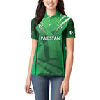 Pakistan Cricket Custom Women Polo Shirt The Green Shirts with Sporty Pattern