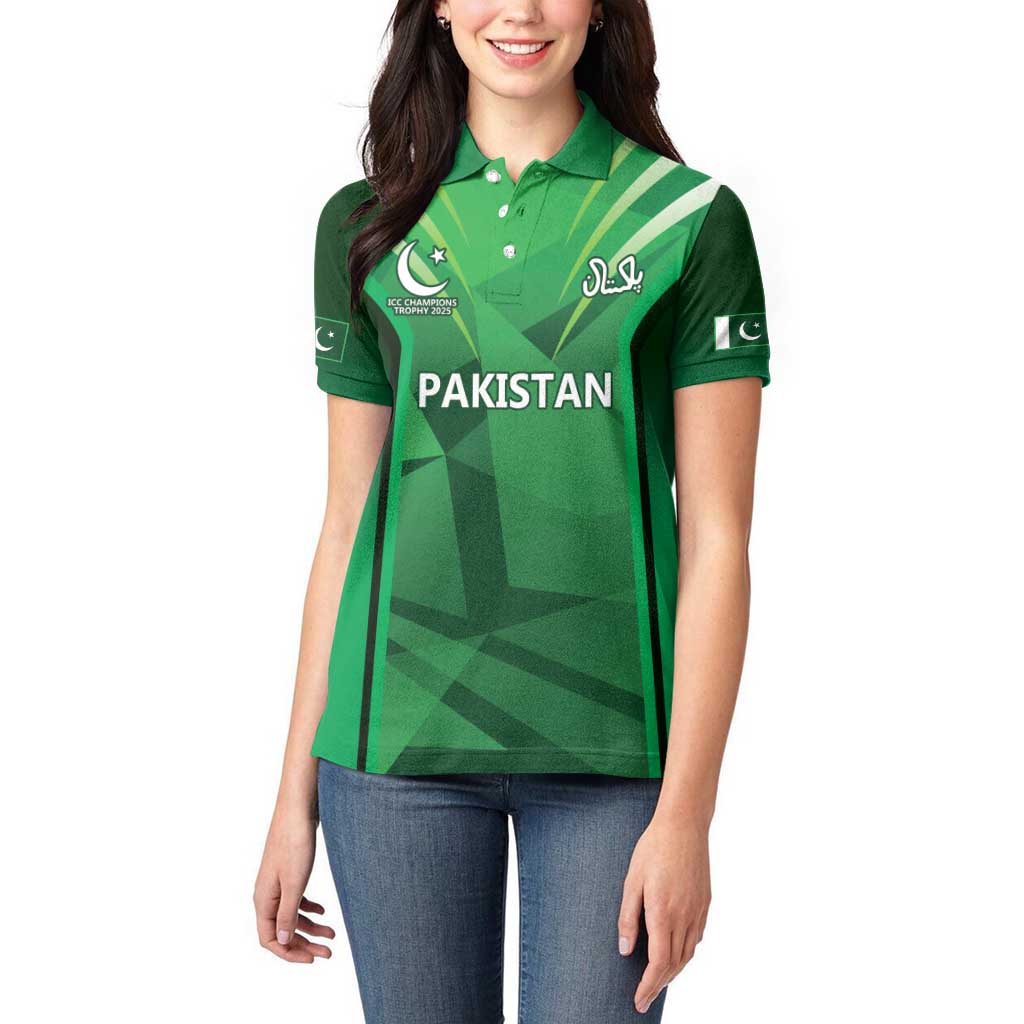 Pakistan Cricket Custom Women Polo Shirt The Green Shirts with Sporty Pattern