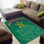 South Africa Cricket Custom Area Rug Proteas Green