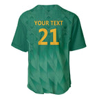 South Africa Cricket Custom Baseball Jersey Proteas Green