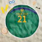 South Africa Cricket Custom Beach Blanket Proteas Green
