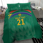 South Africa Cricket Custom Bedding Set Proteas Green