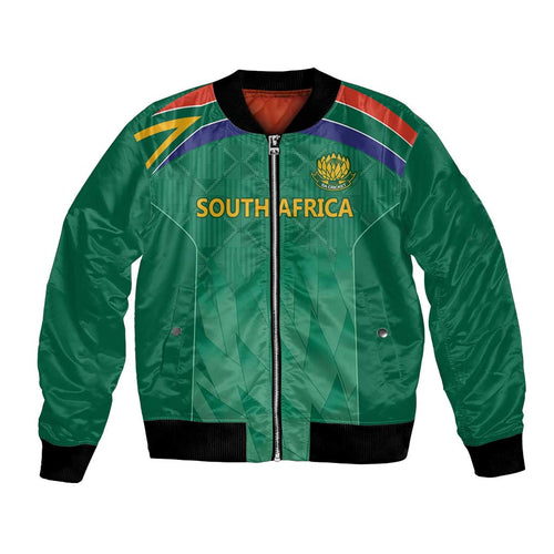 South Africa Cricket Custom Bomber Jacket Proteas Green