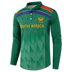 South Africa Cricket Custom Button Sweatshirt Proteas Green