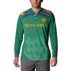 South Africa Cricket Custom Button Sweatshirt Proteas Green