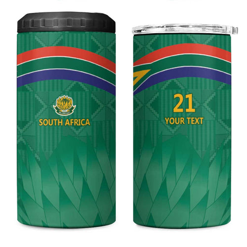 South Africa Cricket Custom 4 in 1 Can Cooler Tumbler Proteas Green