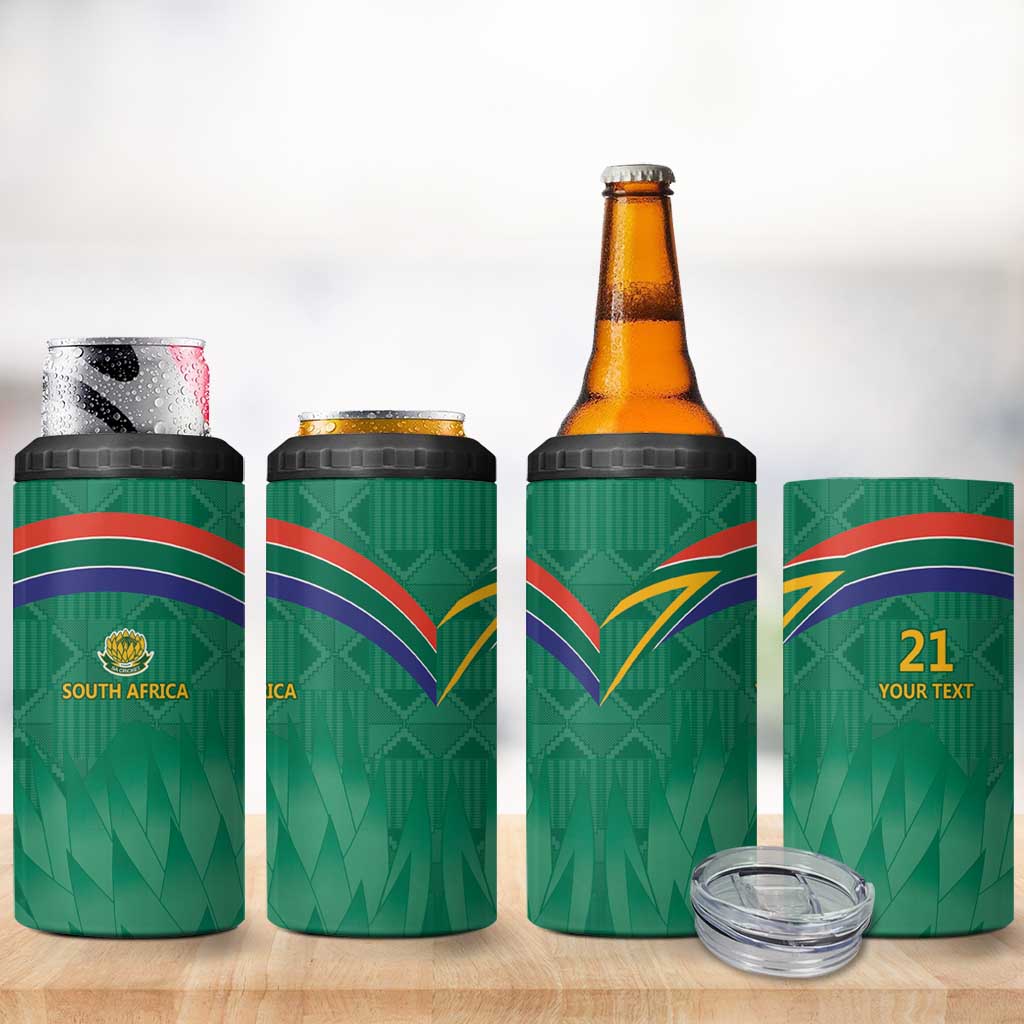 South Africa Cricket Custom 4 in 1 Can Cooler Tumbler Proteas Green