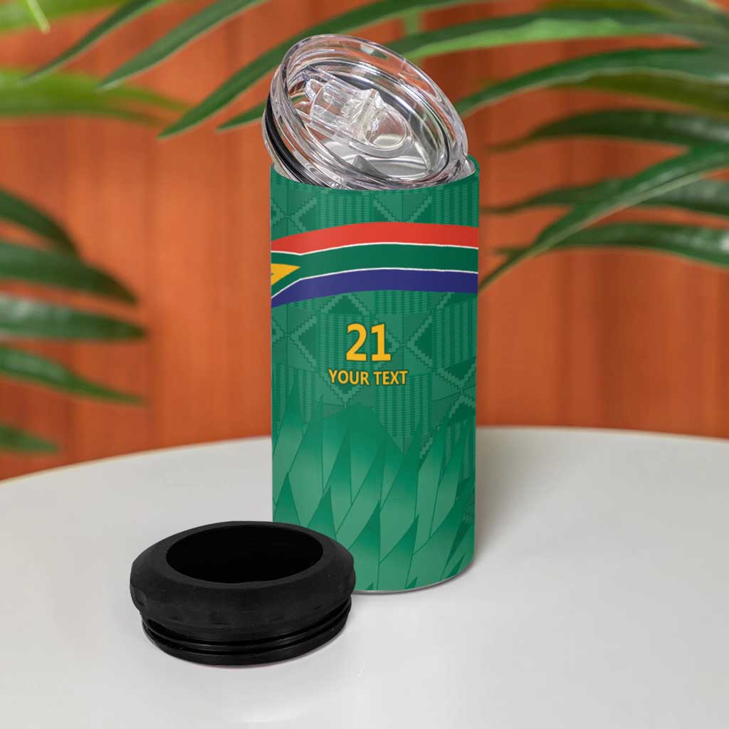 South Africa Cricket Custom 4 in 1 Can Cooler Tumbler Proteas Green