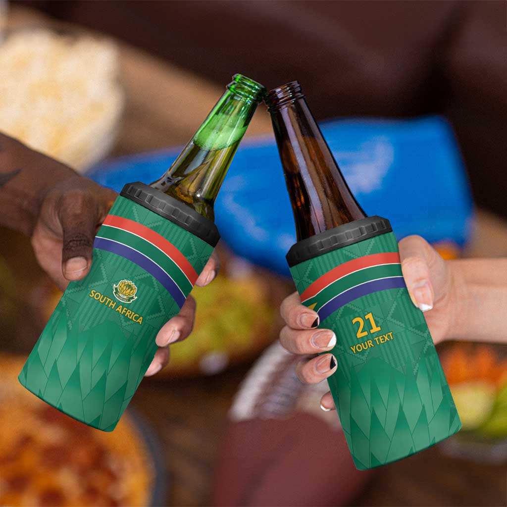 South Africa Cricket Custom 4 in 1 Can Cooler Tumbler Proteas Green