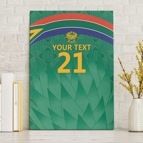 South Africa Cricket Custom Canvas Wall Art Proteas Green