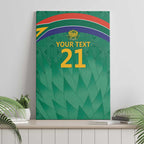 South Africa Cricket Custom Canvas Wall Art Proteas Green