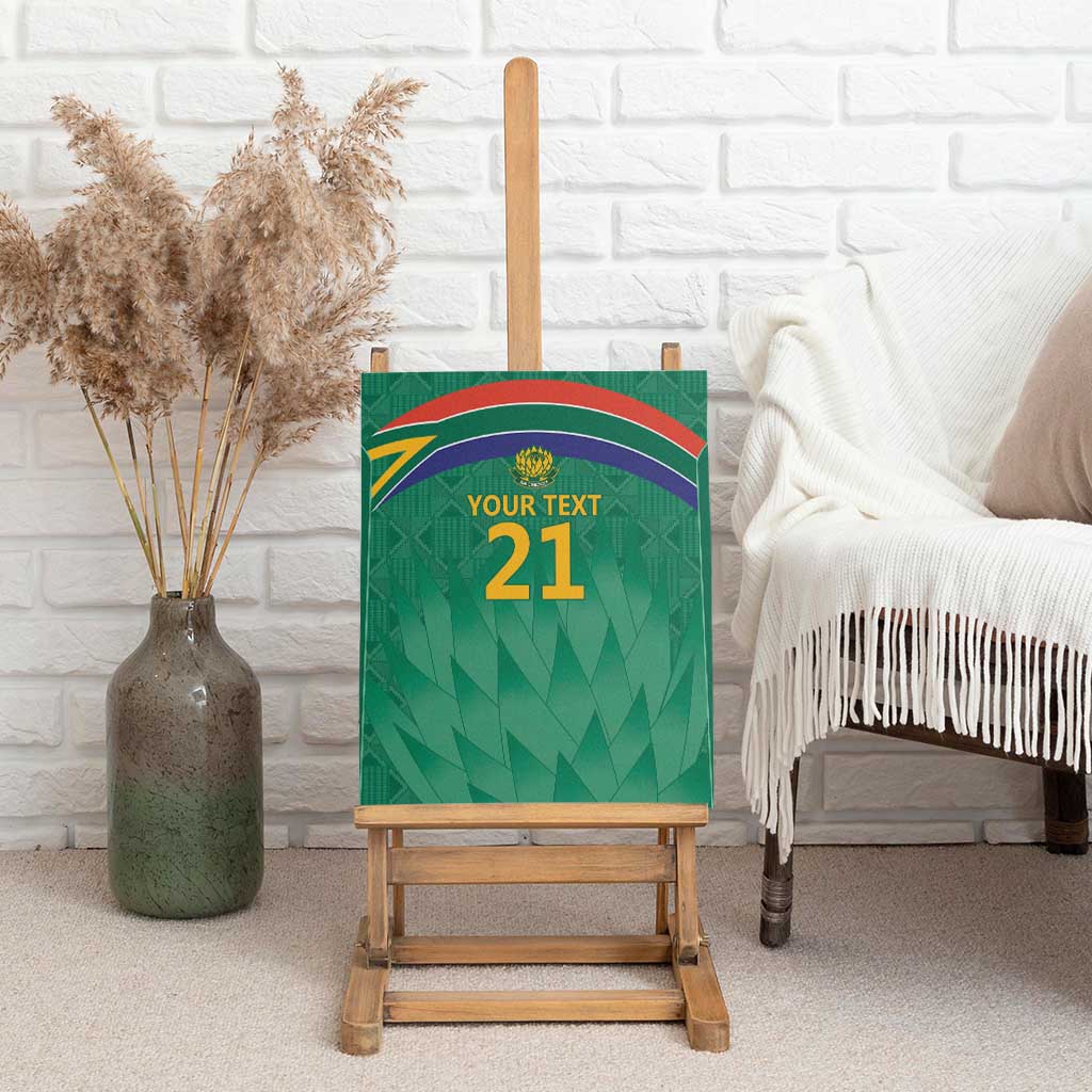 South Africa Cricket Custom Canvas Wall Art Proteas Green