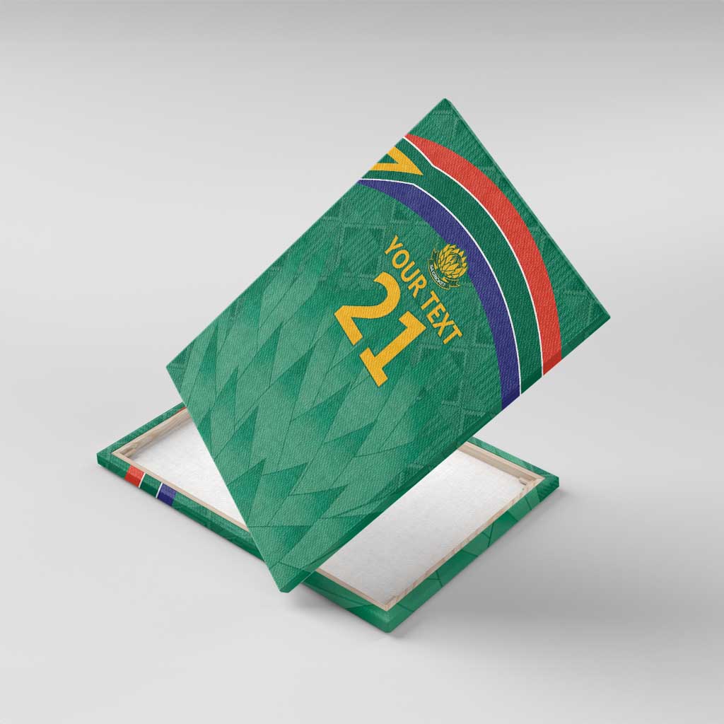 South Africa Cricket Custom Canvas Wall Art Proteas Green