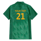 South Africa Cricket Custom Family Matching Long Sleeve Bodycon Dress and Hawaiian Shirt Proteas Green