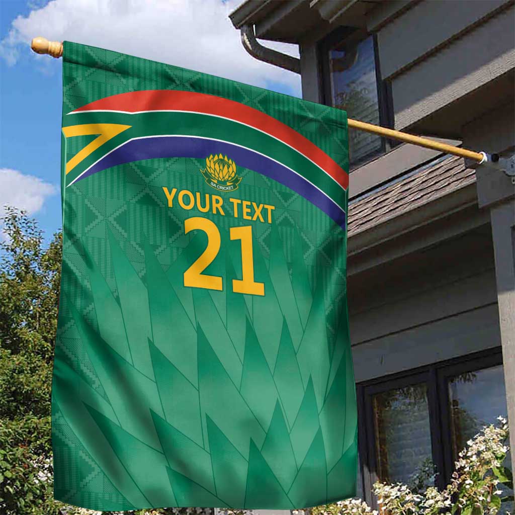 South Africa Cricket Custom Garden Flag Proteas Green
