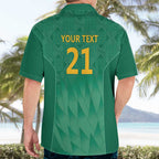 South Africa Cricket Custom Hawaiian Shirt Proteas Green