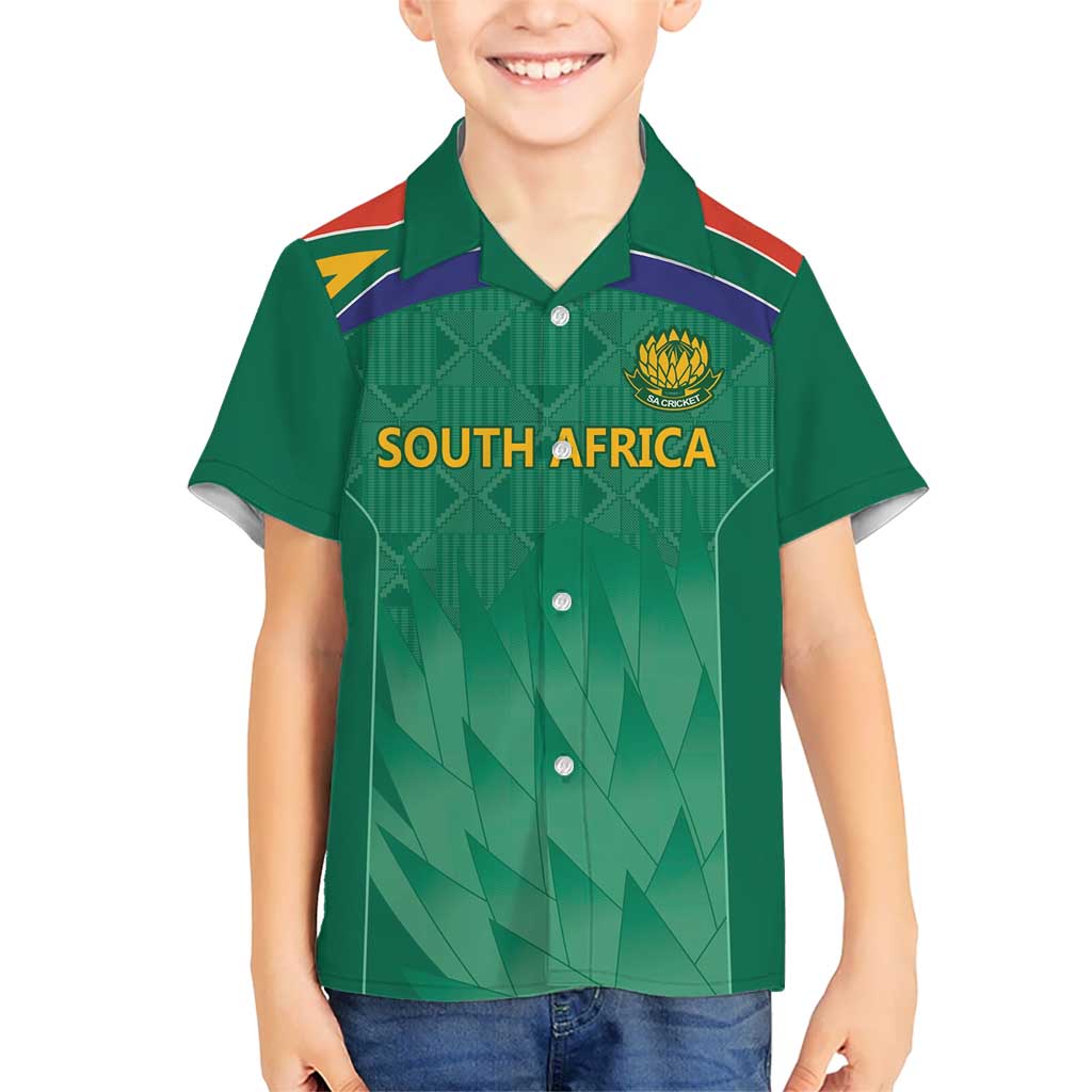 South Africa Cricket Custom Hawaiian Shirt Proteas Green