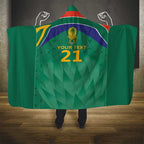 South Africa Cricket Custom Hooded Blanket Proteas Green