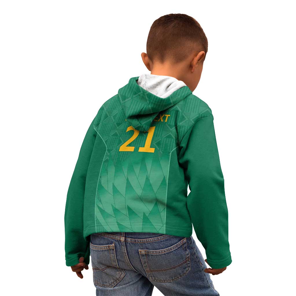 South Africa Cricket Custom Kid Hoodie Proteas Green