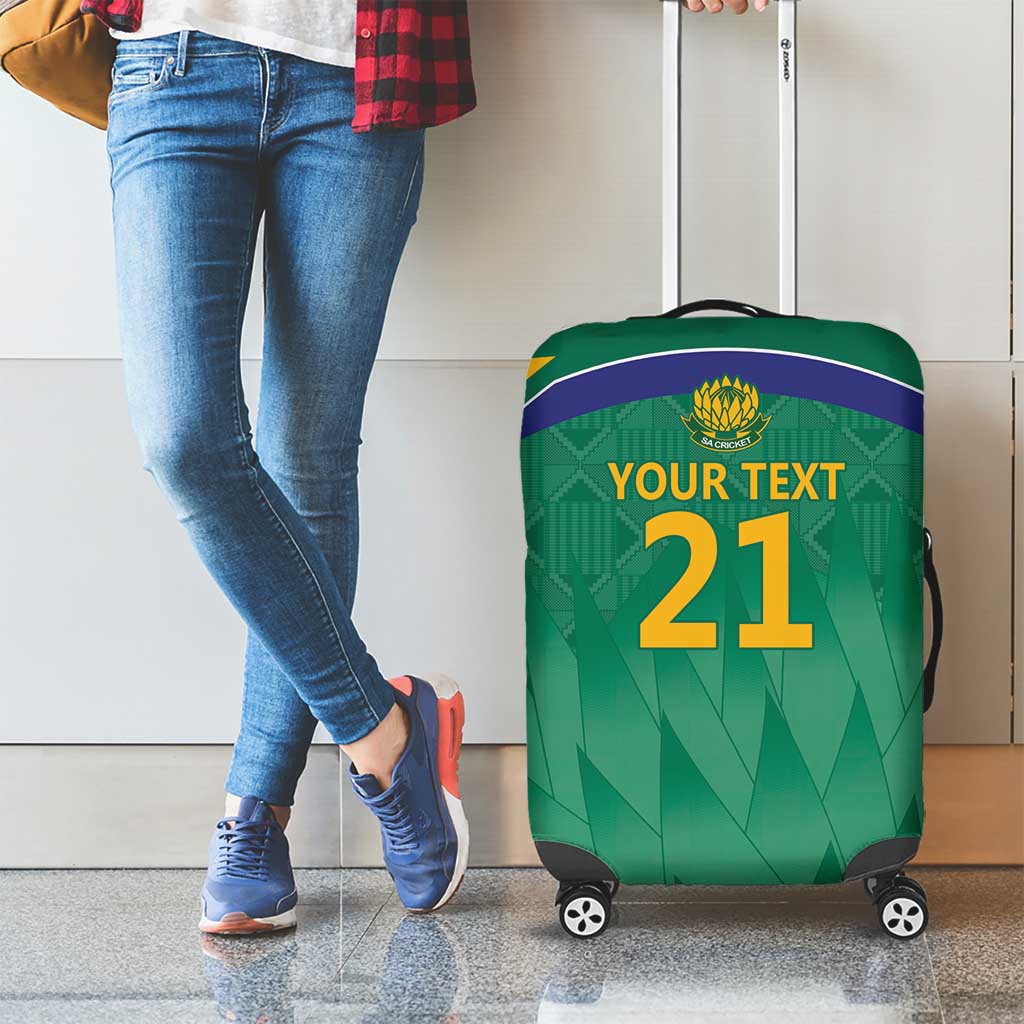 South Africa Cricket Custom Luggage Cover Proteas Green