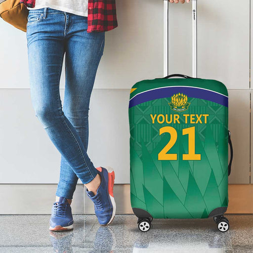 South Africa Cricket Custom Luggage Cover Proteas Green