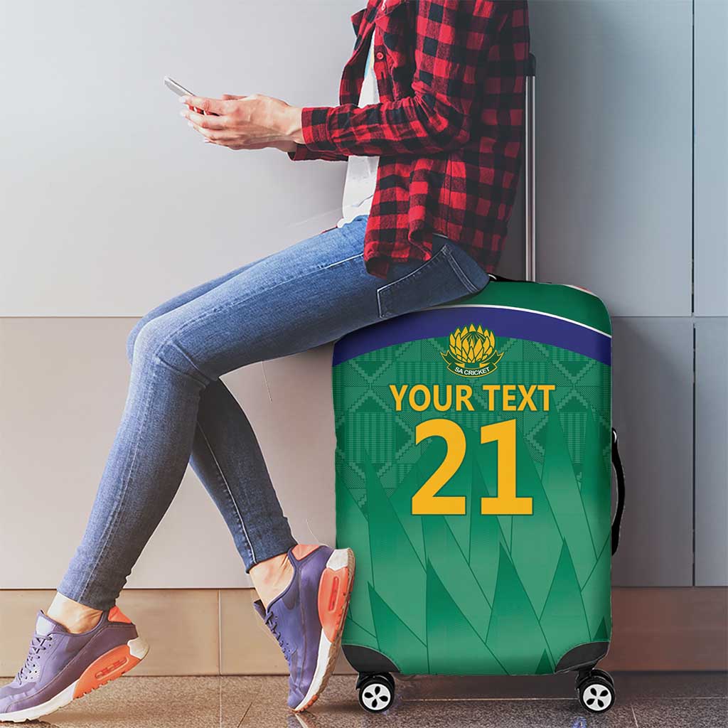 South Africa Cricket Custom Luggage Cover Proteas Green