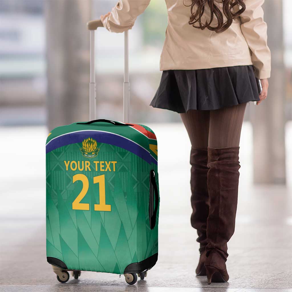 South Africa Cricket Custom Luggage Cover Proteas Green