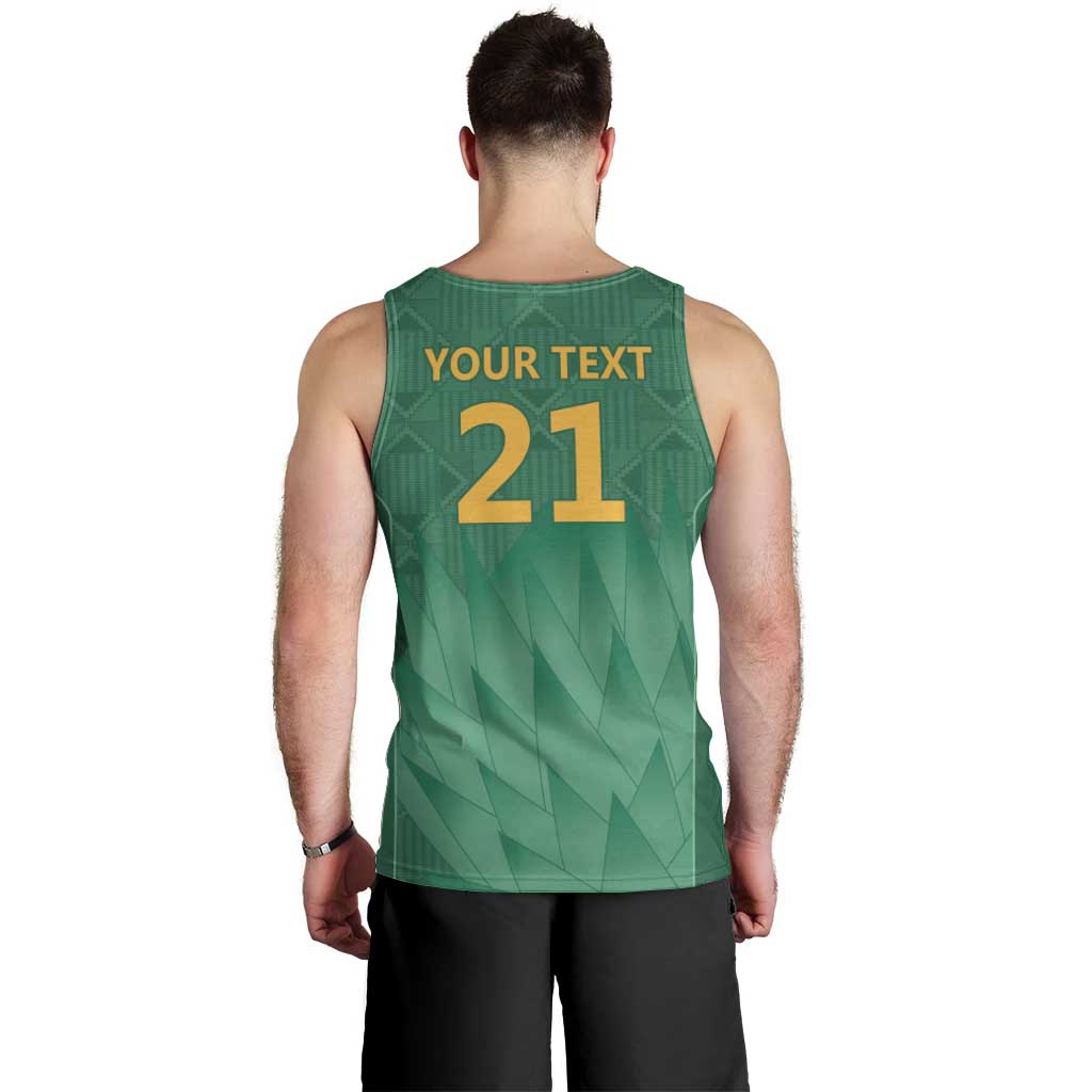 South Africa Cricket Custom Men Tank Top Proteas Green