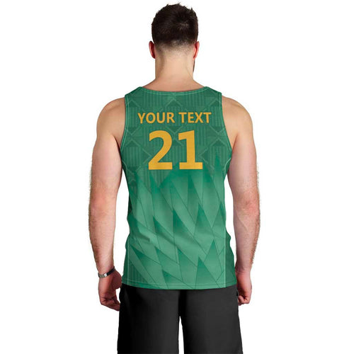South Africa Cricket Custom Men Tank Top Proteas Green