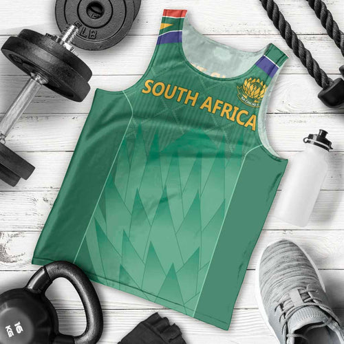 South Africa Cricket Custom Men Tank Top Proteas Green