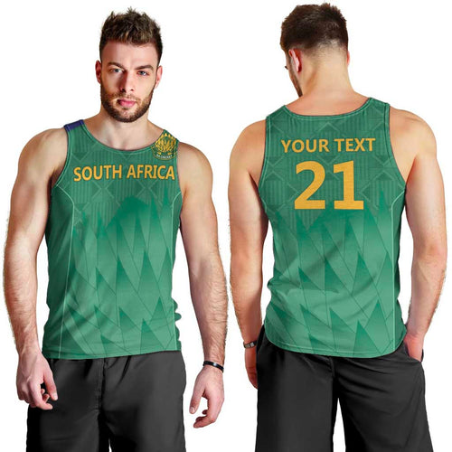 South Africa Cricket Custom Men Tank Top Proteas Green