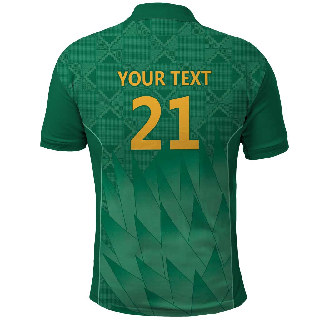 South Africa Cricket Custom Polo Shirt Proteas Green