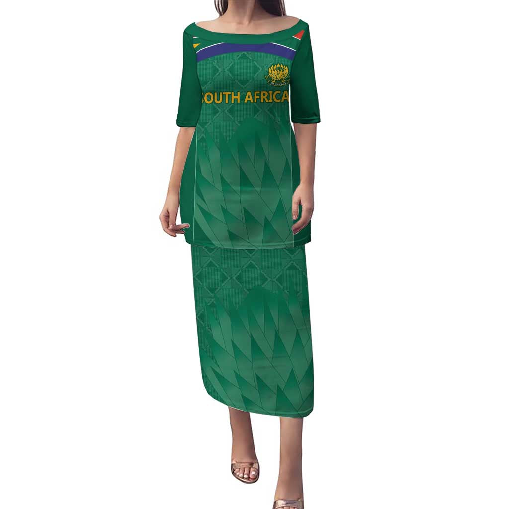 South Africa Cricket Custom Puletasi Proteas Green