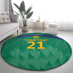 South Africa Cricket Custom Round Carpet Proteas Green