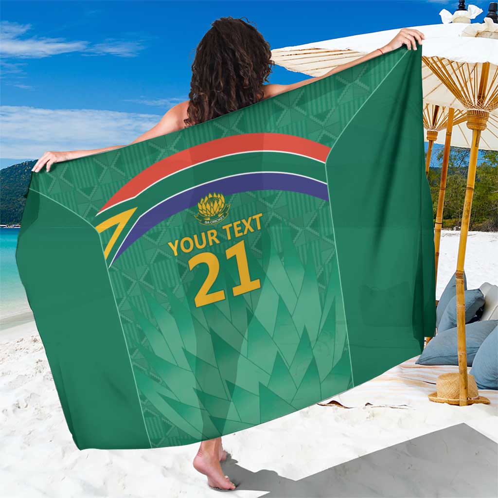 South Africa Cricket Custom Sarong Proteas Green