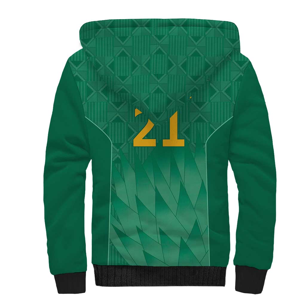 South Africa Cricket Custom Sherpa Hoodie Proteas Green