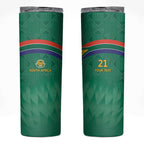 South Africa Cricket Custom Skinny Tumbler Proteas Green
