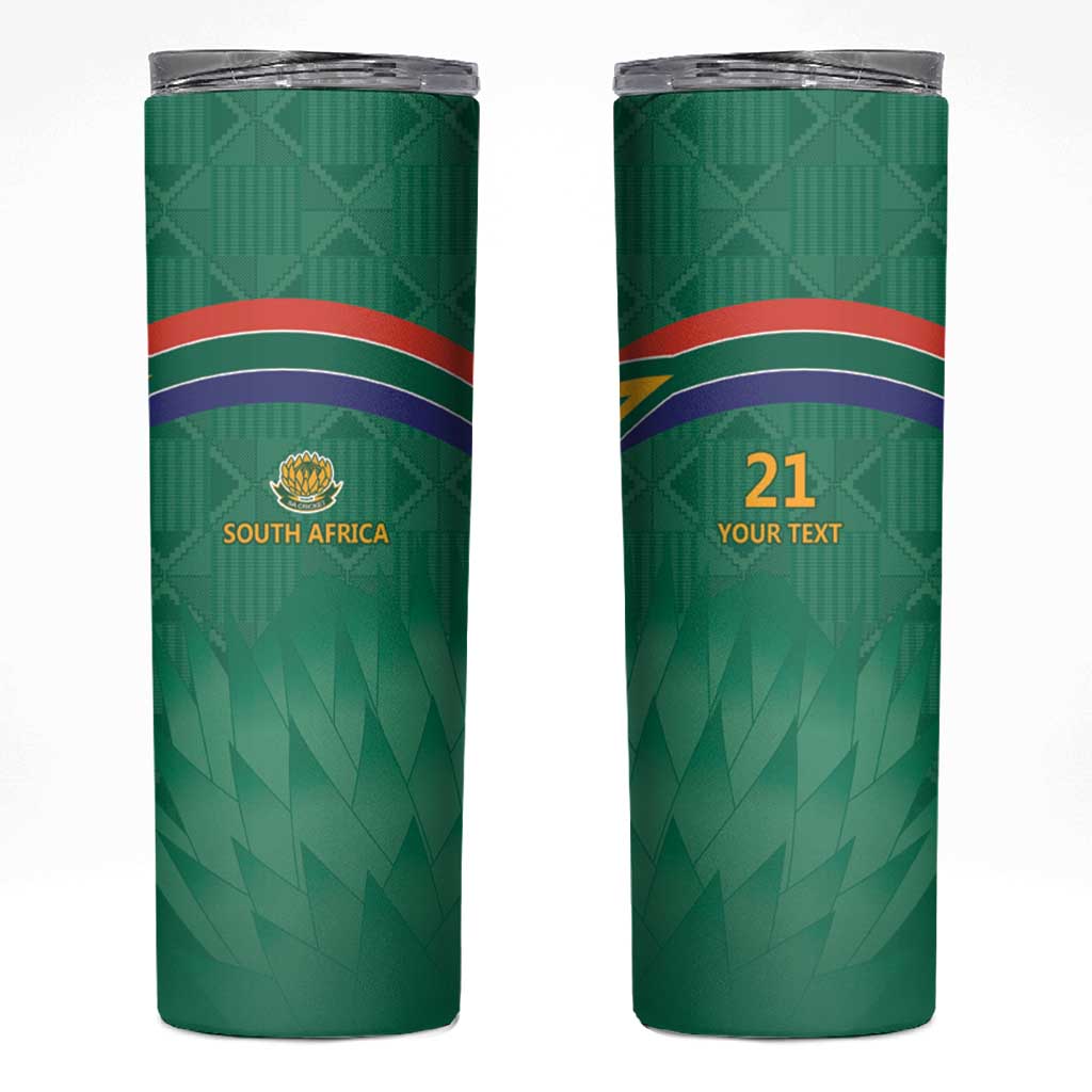 South Africa Cricket Custom Skinny Tumbler Proteas Green