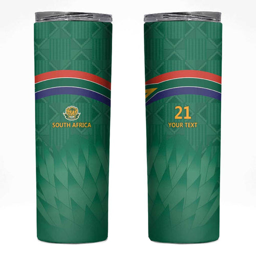 South Africa Cricket Custom Skinny Tumbler Proteas Green