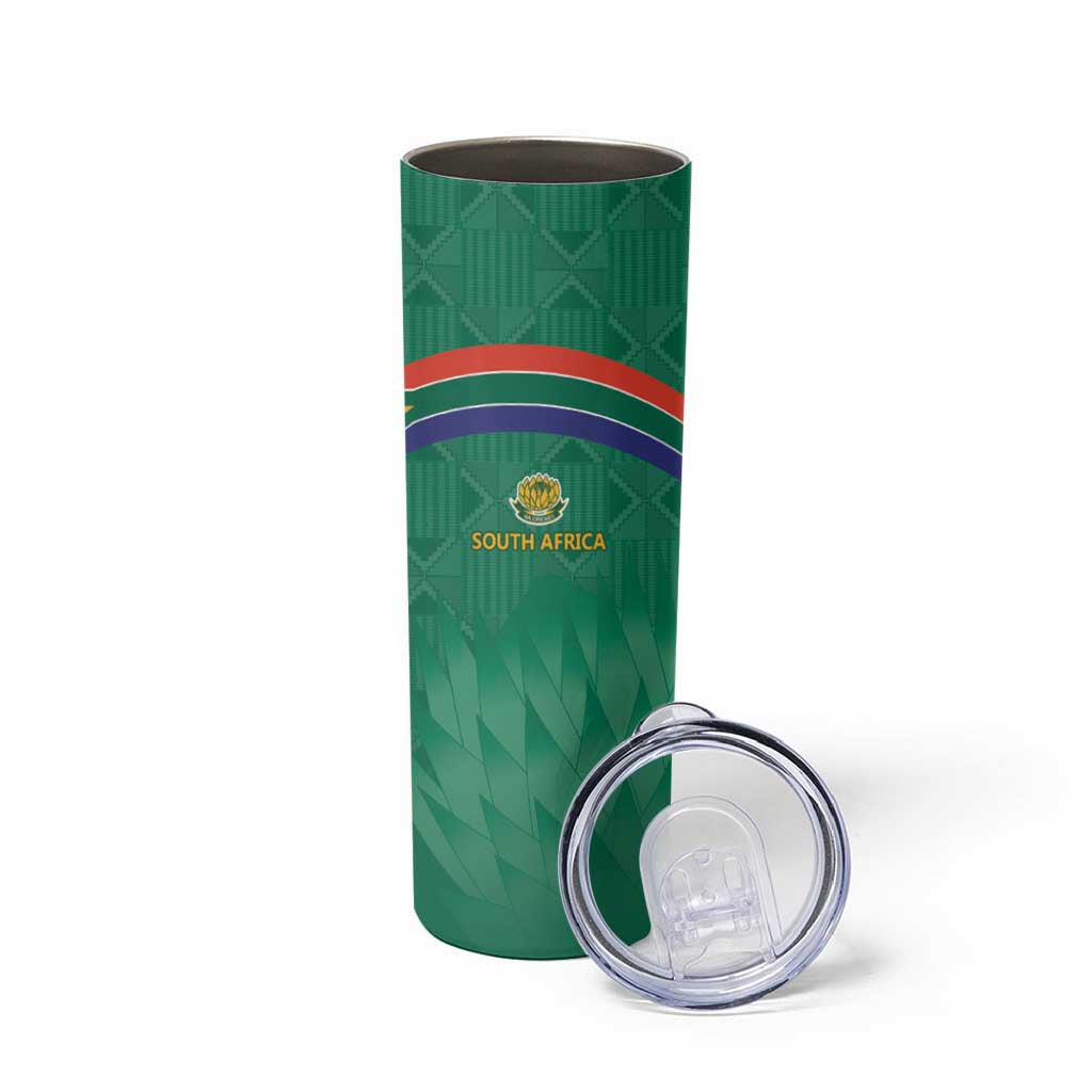 South Africa Cricket Custom Skinny Tumbler Proteas Green