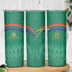 South Africa Cricket Custom Skinny Tumbler Proteas Green