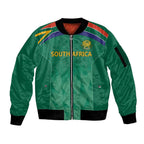 South Africa Cricket Custom Sleeve Zip Bomber Jacket Proteas Green