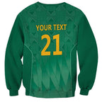 South Africa Cricket Custom Sweatshirt Proteas Green