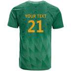 South Africa Cricket Custom T Shirt Proteas Green