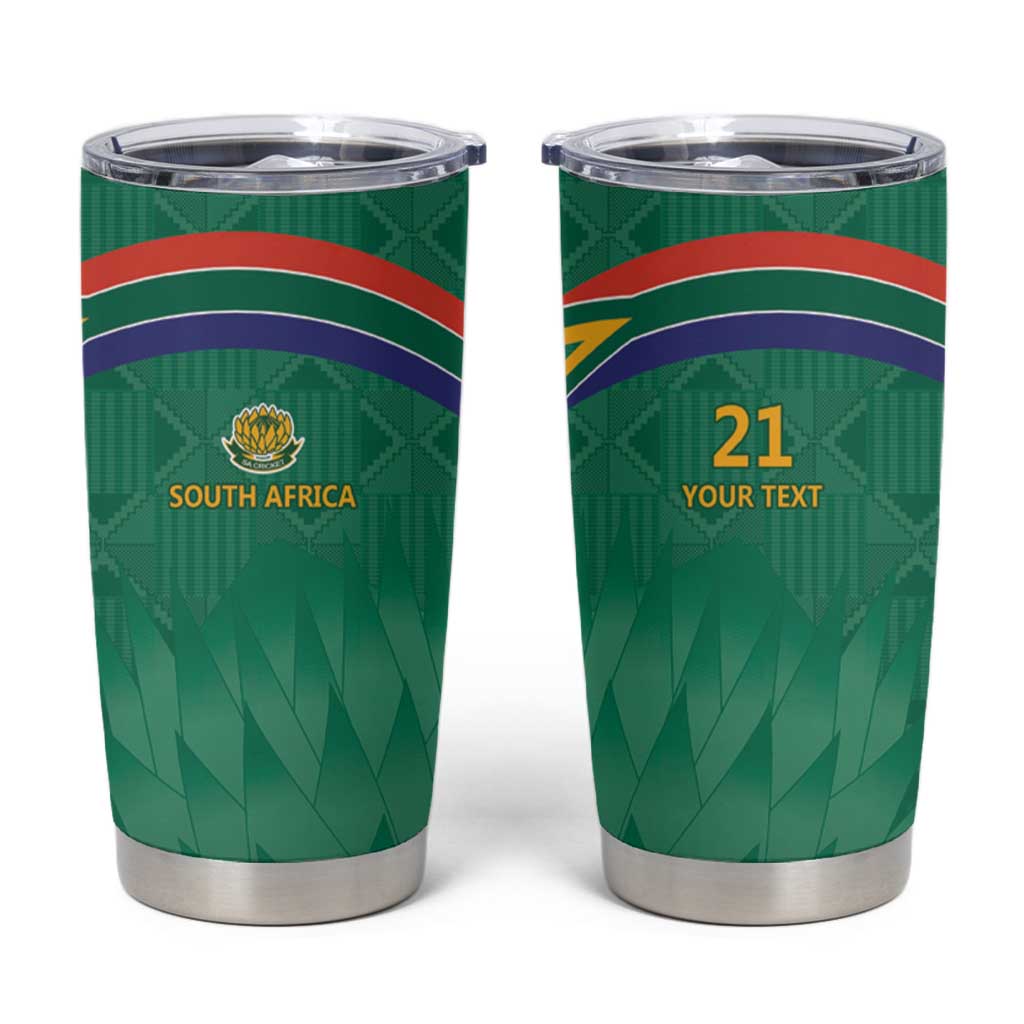 South Africa Cricket Custom Tumbler Cup Proteas Green
